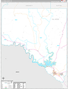 Val Verde Wall Map Premium Style